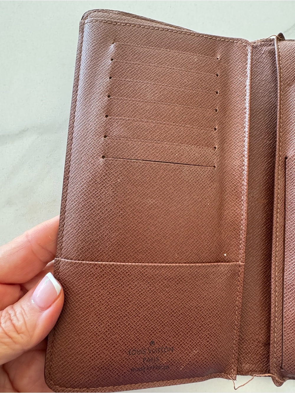 Louis Vuitton Brown Monogram Clasp Wallet with Gold Hardware - Picture 9 of 15